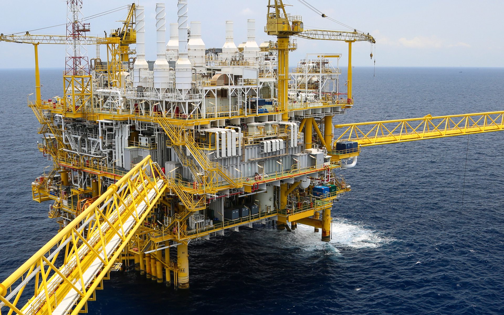 Booreiland op de oceaan voor de offshore industrie